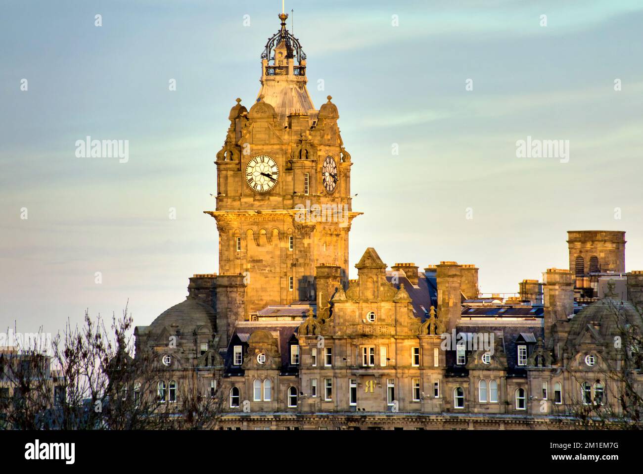 L'hôtel Balmoral au coucher du soleil vue aérienne Banque D'Images