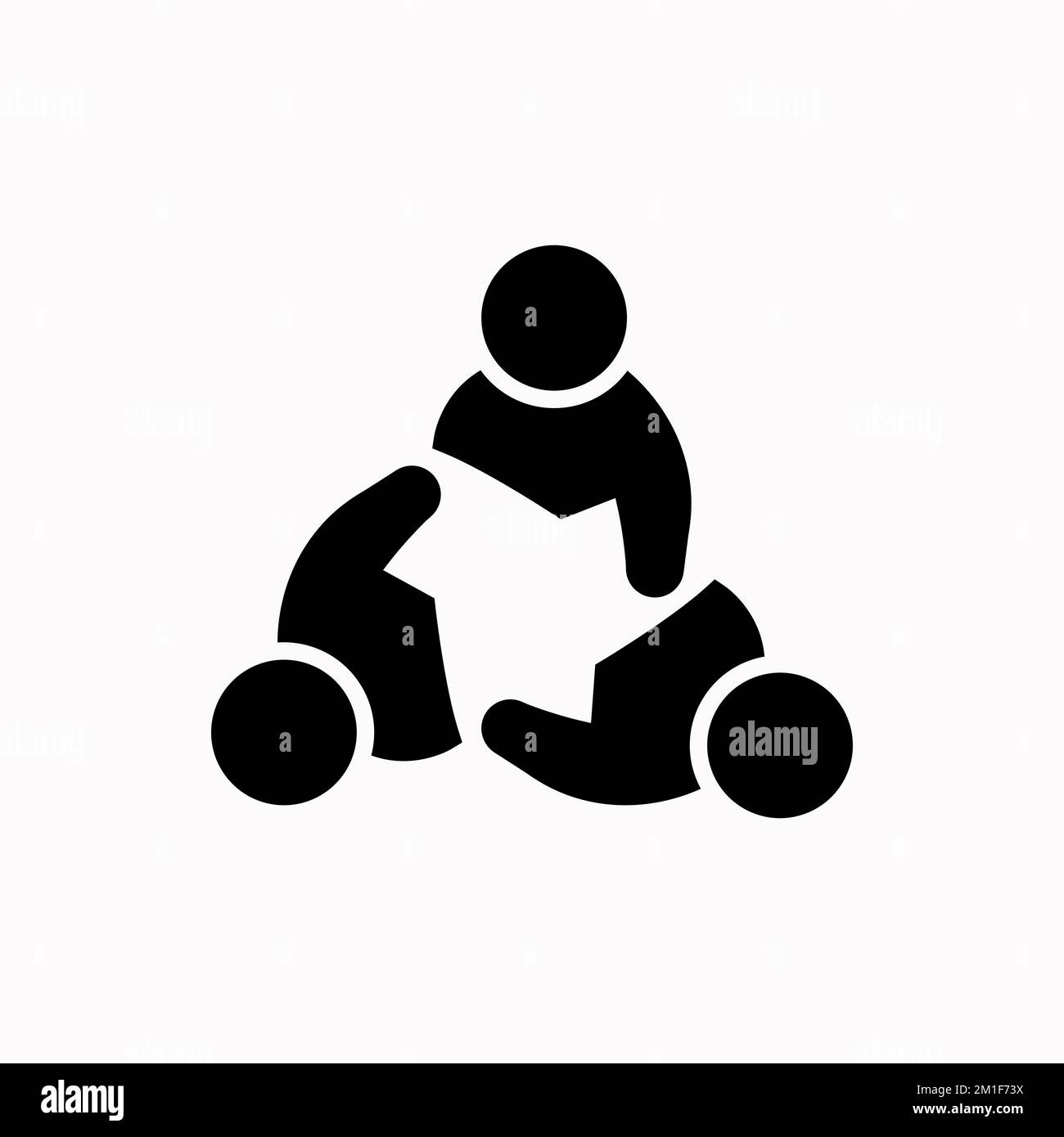 Icône travail d'équipe. L'ensemble du personnel, la communication avec le personnel. Illustration vectorielle isolée Illustration de Vecteur