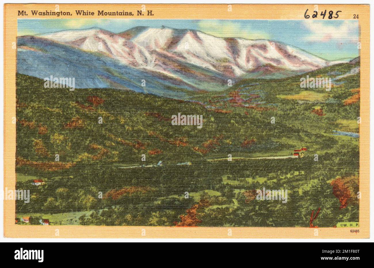 Mt. Washington, White Mountains, N.H. , Montagnes, Tichnor Brothers Collection, cartes postales des États-Unis Banque D'Images