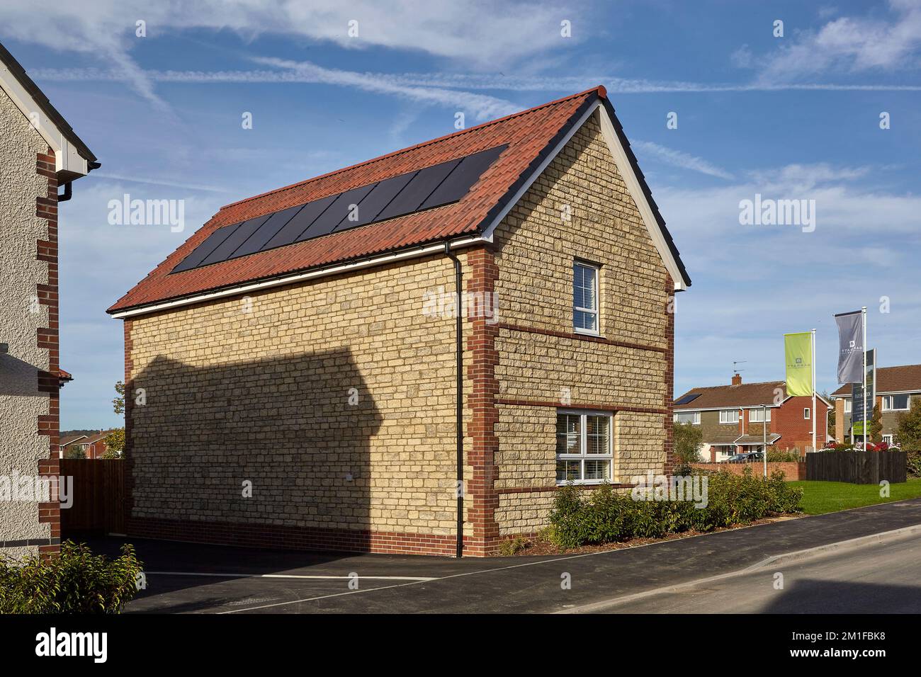 Solar Panels on roof Banque D'Images