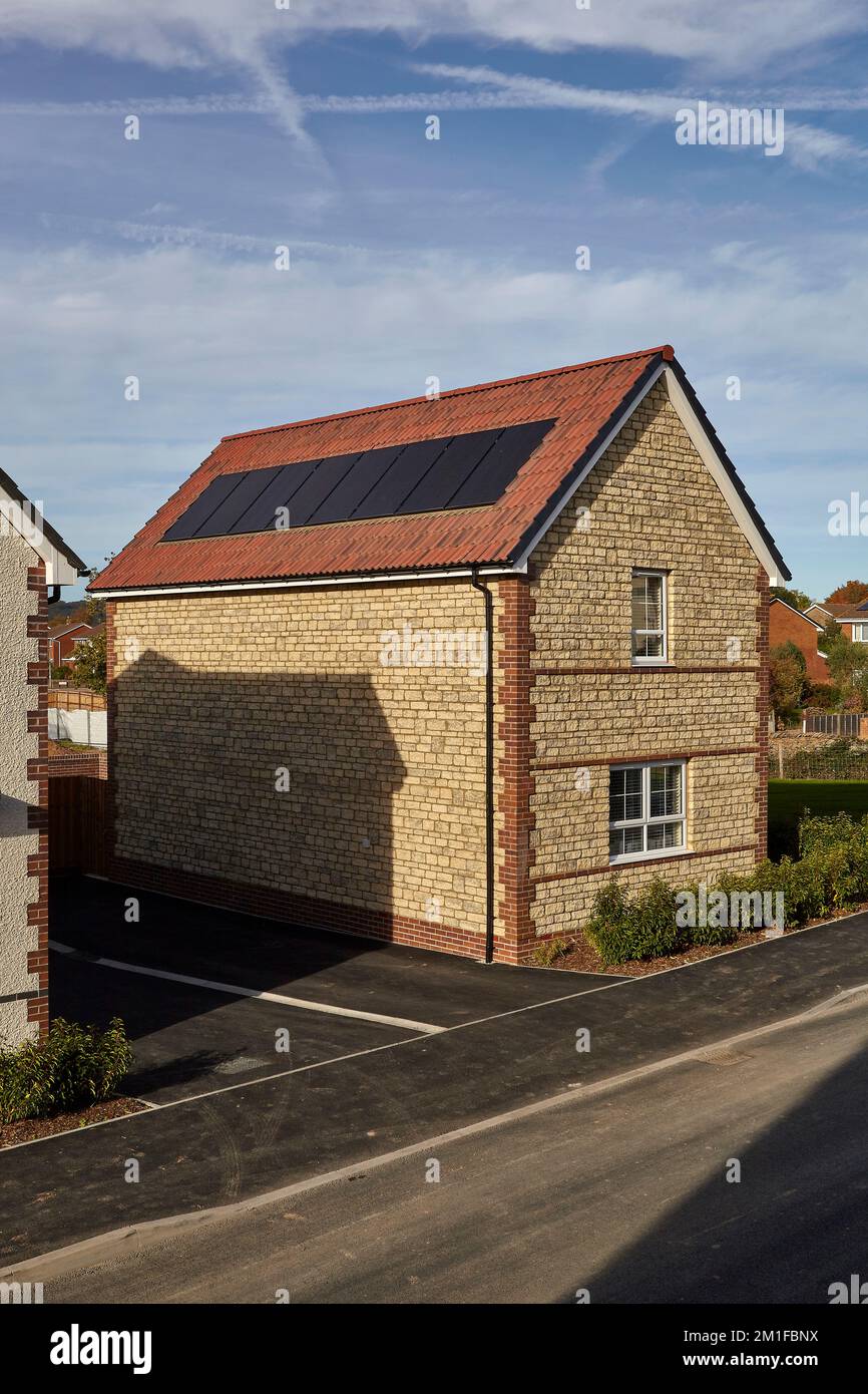 Solar Panels on roof Banque D'Images