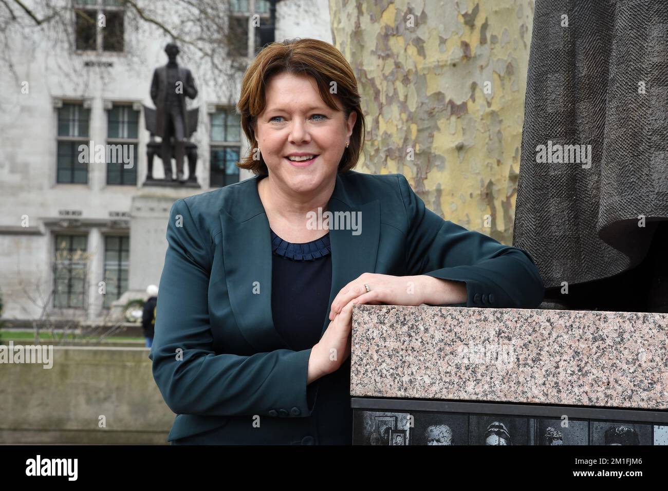 Maria Miller, députée, Journée d'action contre le harcèlement en milieu de travail, Parliament Square, Westminster, Londres. ROYAUME-UNI Banque D'Images