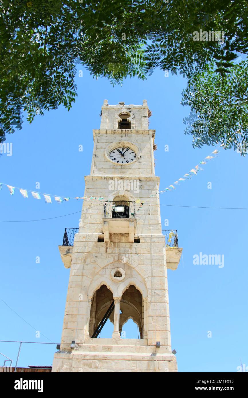 Tour de l'horloge de Manara à Naplouse Banque D'Images