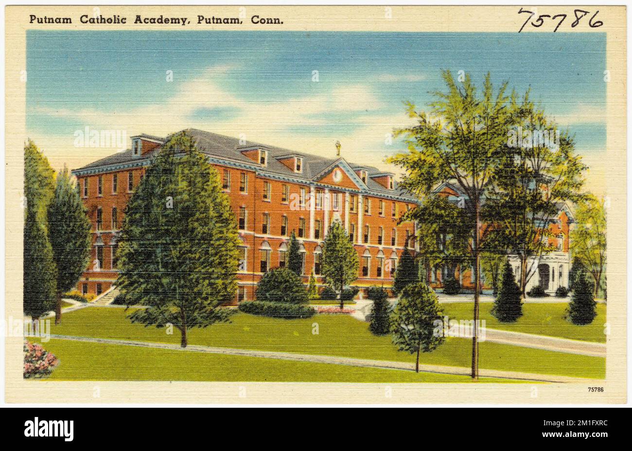 Académie catholique de Putnam, Putnam, Connecticut , Universités et collèges, Collection Tichnor Brothers, cartes postales des États-Unis Banque D'Images