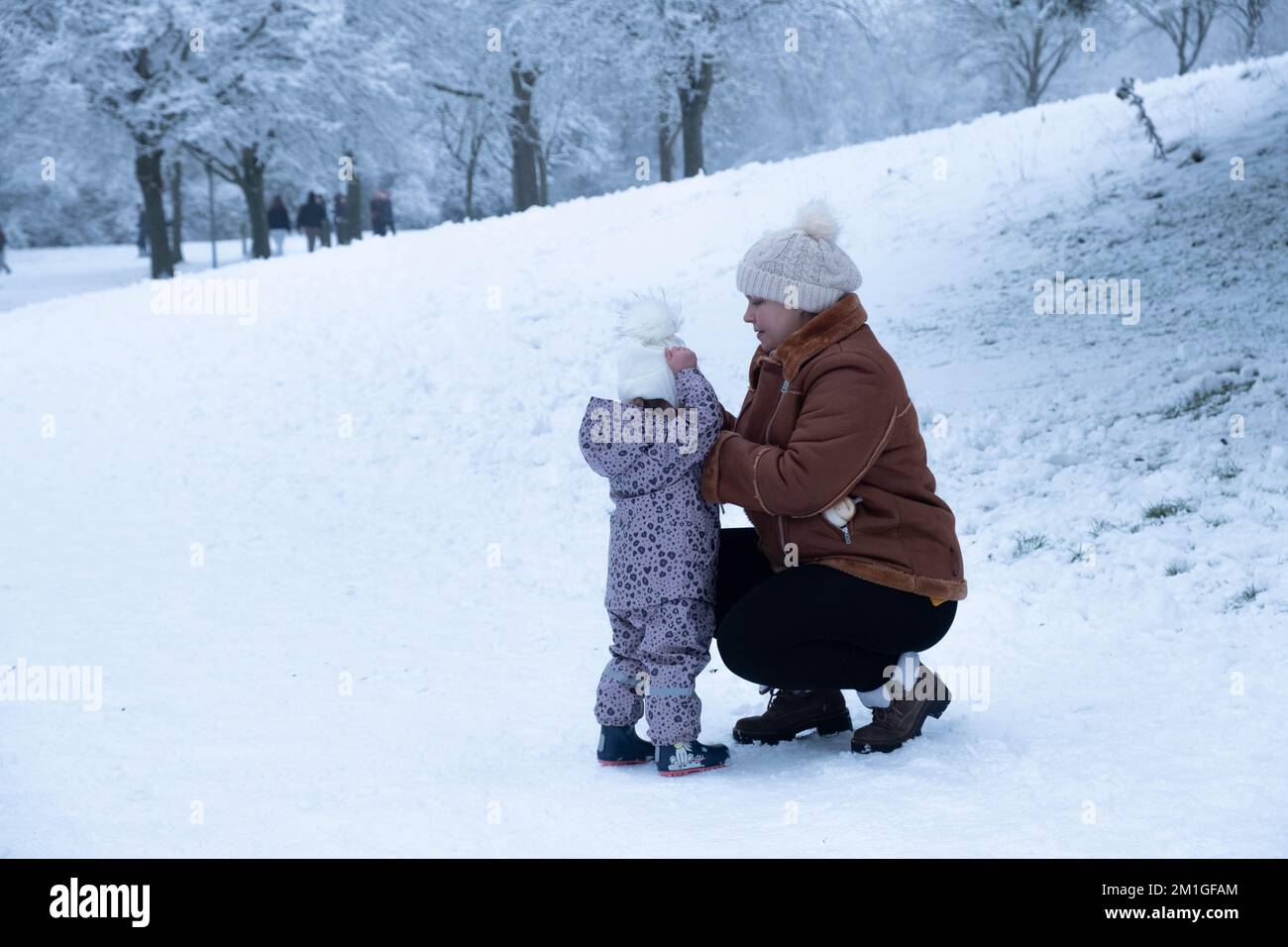 Les conditions météorologiques hivernales dans le Hertfordshire au Royaume-Uni en 2022 sont les plus lourdes chutes en une décennie Banque D'Images