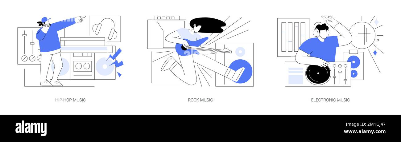 Illustrations vectorielles abstraites de préférence musicale. Illustration de Vecteur Illustrations vectorielles abstraites de préférence musicale. Illustration de Vecteur