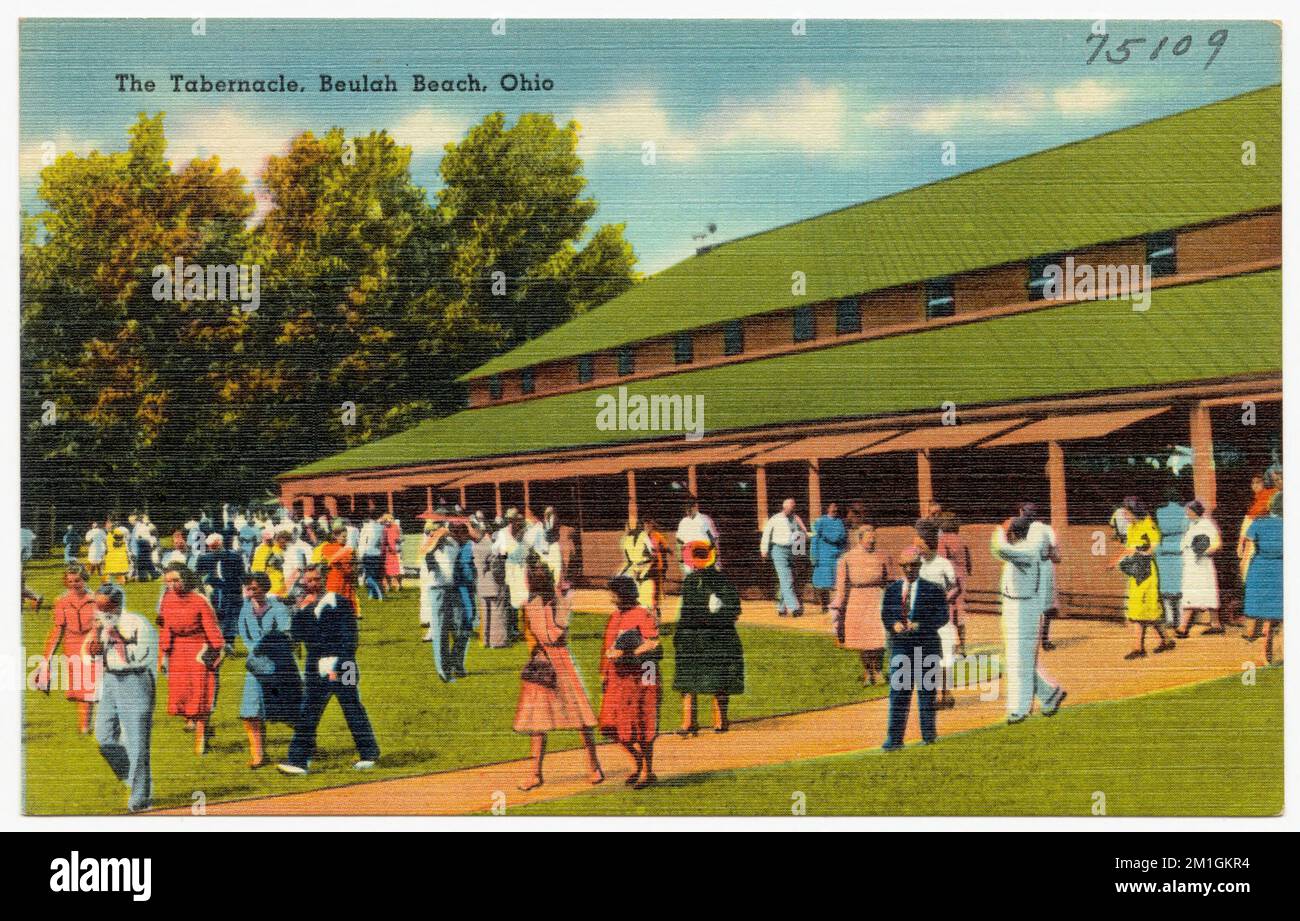 Le Tabernacle, Beulah Beach, Ohio , installations religieuses, Collection des frères Tichnor, Cartes postales des États-Unis Banque D'Images