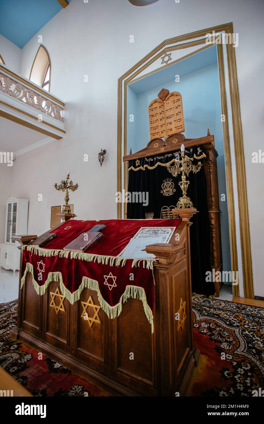 Intérieur de la synagogue à Batumi, Géorgie, 30 novembre 2022 Banque D'Images