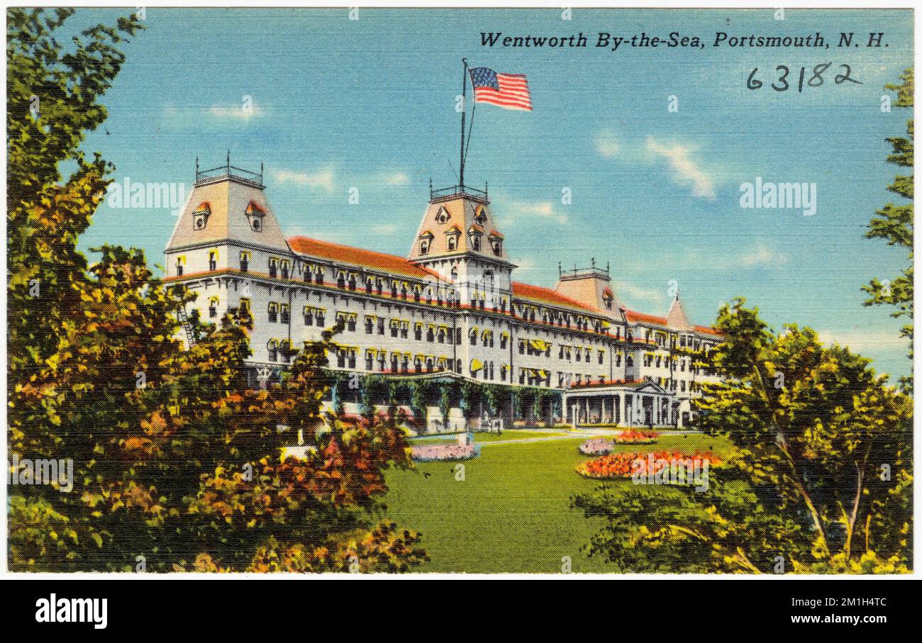 Wentworth By-the-Sea, Portsmouth, N.H. , Hôtels, Tichnor Brothers Collection, cartes postales des États-Unis Banque D'Images
