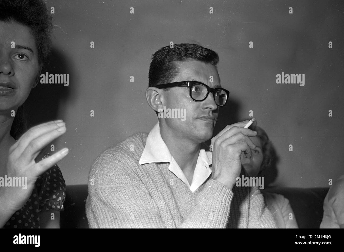 Vaclav Jasny, cinéaste tchèque, au Festival International du film de Mar del Plata, Argentine, 1960 Banque D'Images