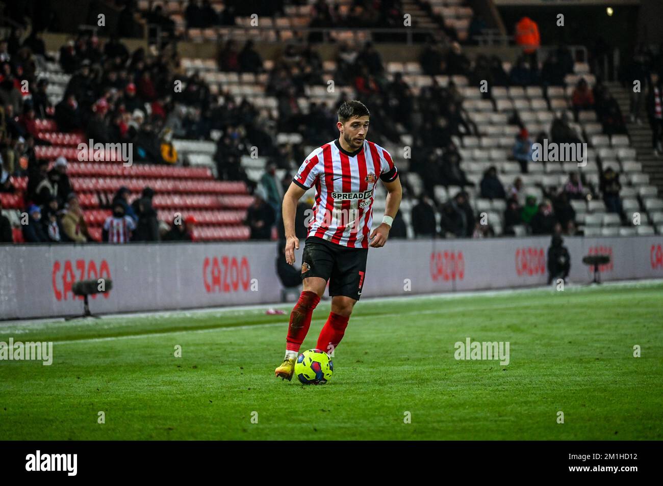 Lynden Gooch de l'AFC Sunderland en action contre West Bromwich Albion dans le championnat de l'EFL. Banque D'Images