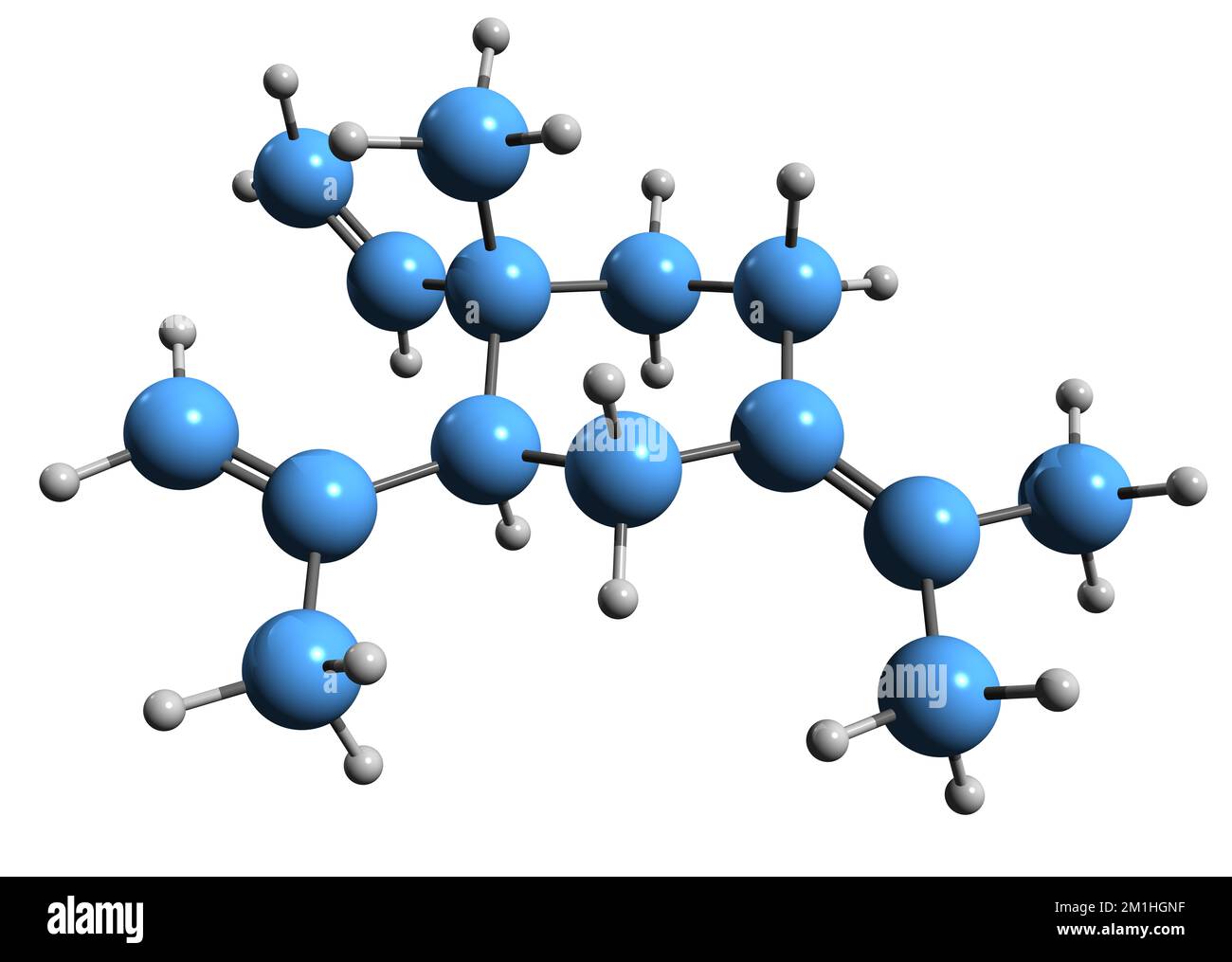 3D image de la formule squelettique des élemen - structure chimique moléculaire de la phytochimie isolée sur fond blanc Banque D'Images