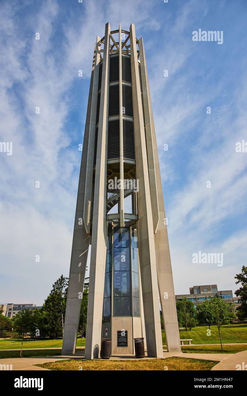 Bloomington Indiana University, tour d'escalier pour une vue imprenable Banque D'Images
