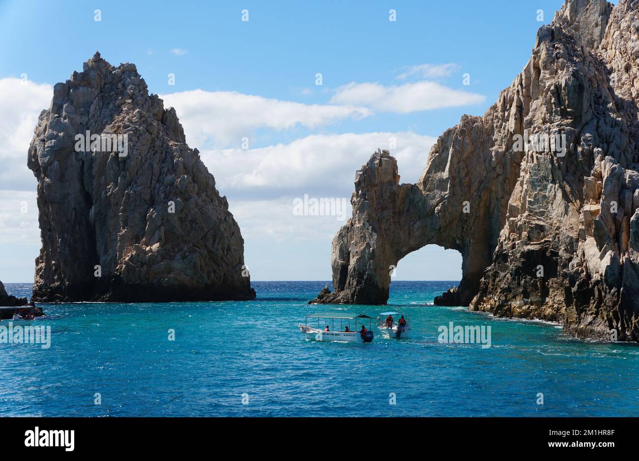 La formation de roche populaire d'une arche naturelle près de Cabo San Lucas, Mexique Banque D'Images