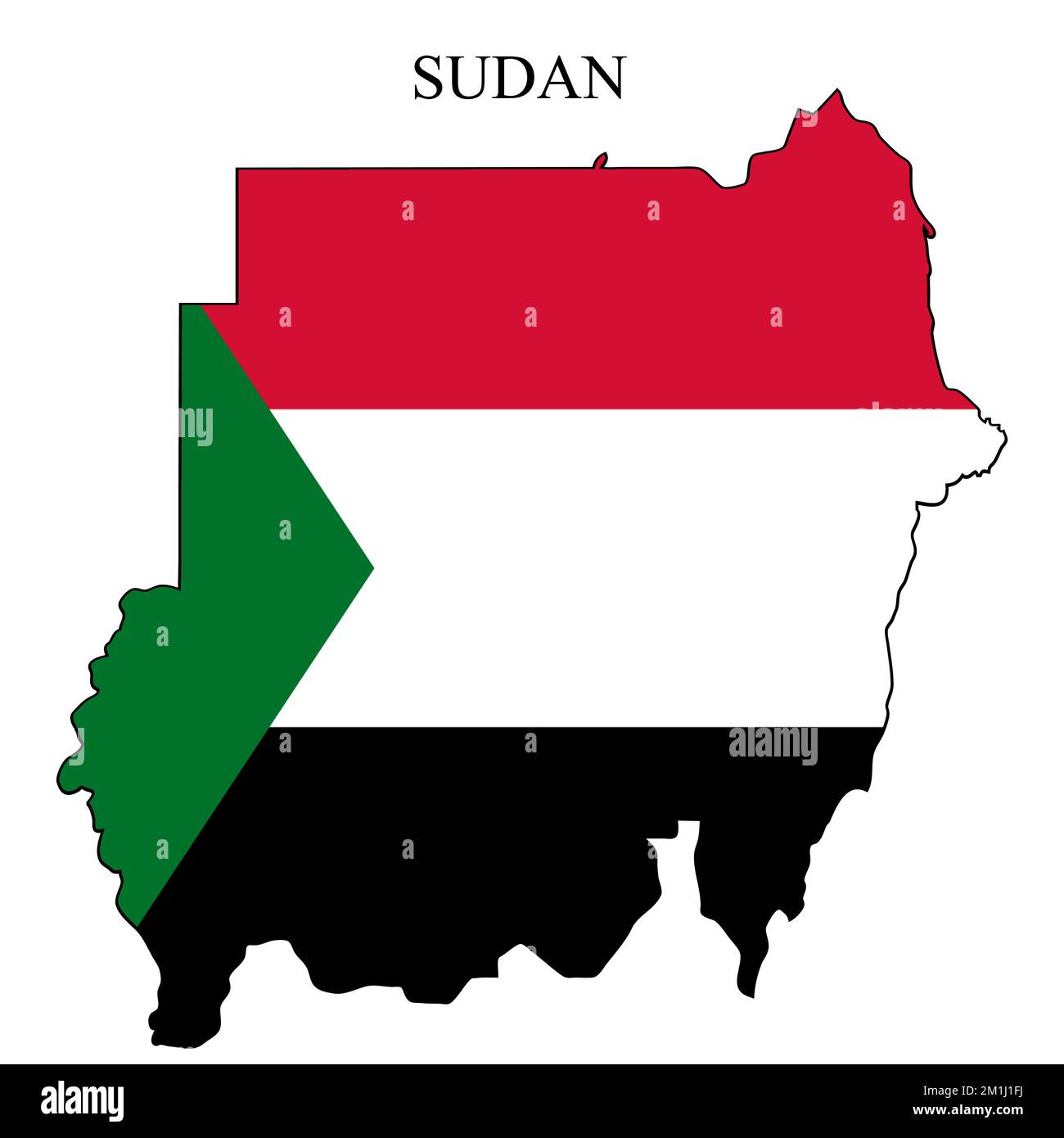 Illustration vectorielle de la carte du Soudan. Économie mondiale. Pays célèbre. Afrique du Nord. Afrique. Illustration de Vecteur