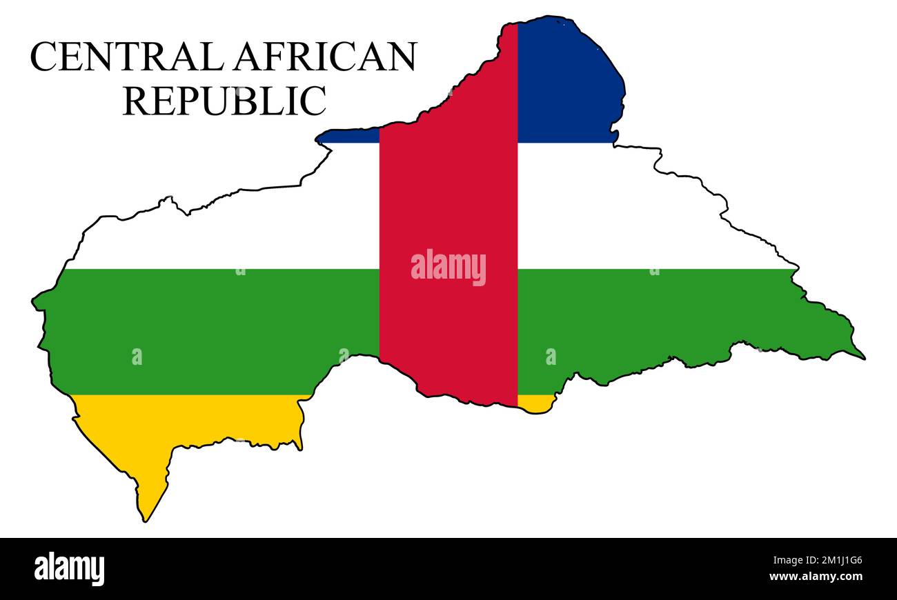 Illustration vectorielle de la carte de la République centrafricaine
