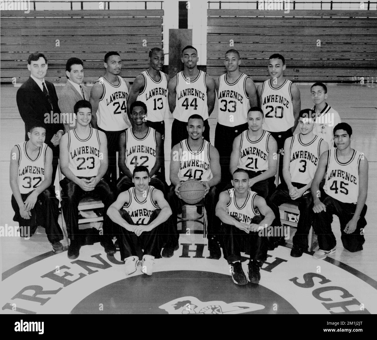 1994-95 équipe de basket-ball de Lawrence High School , joueurs de basket-ball, Lawrence High School Lawrence, Massachusetts. Banque D'Images