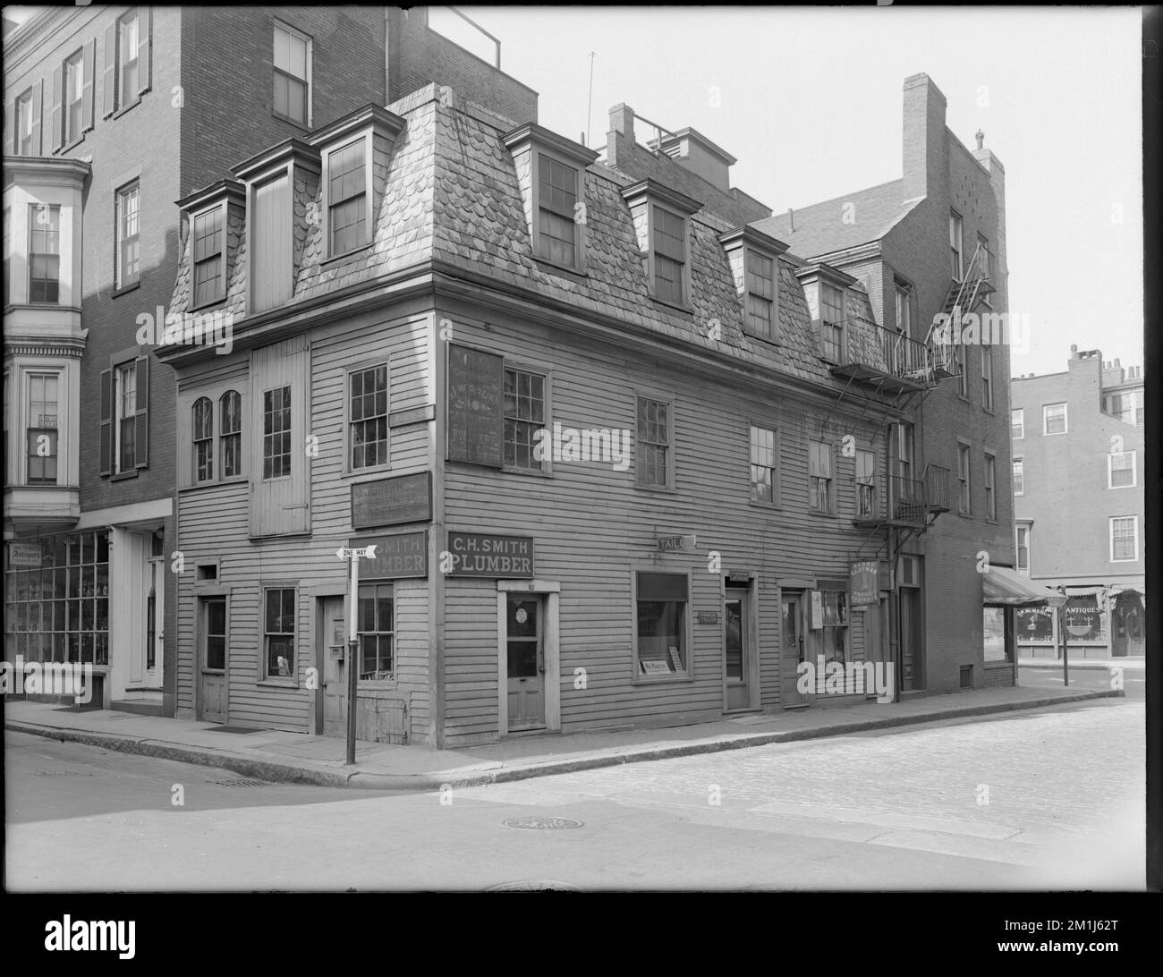 31 River Street, 63 1/2 à 65 Chestnut Street, Back Bay, Boston, Mass. , Bâtiments historiques. Collection Leon Abdalian Banque D'Images