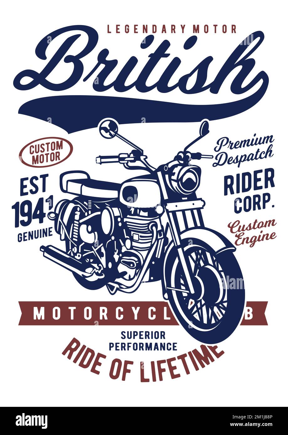 Affiche de moto britannique rare Banque D'Images
