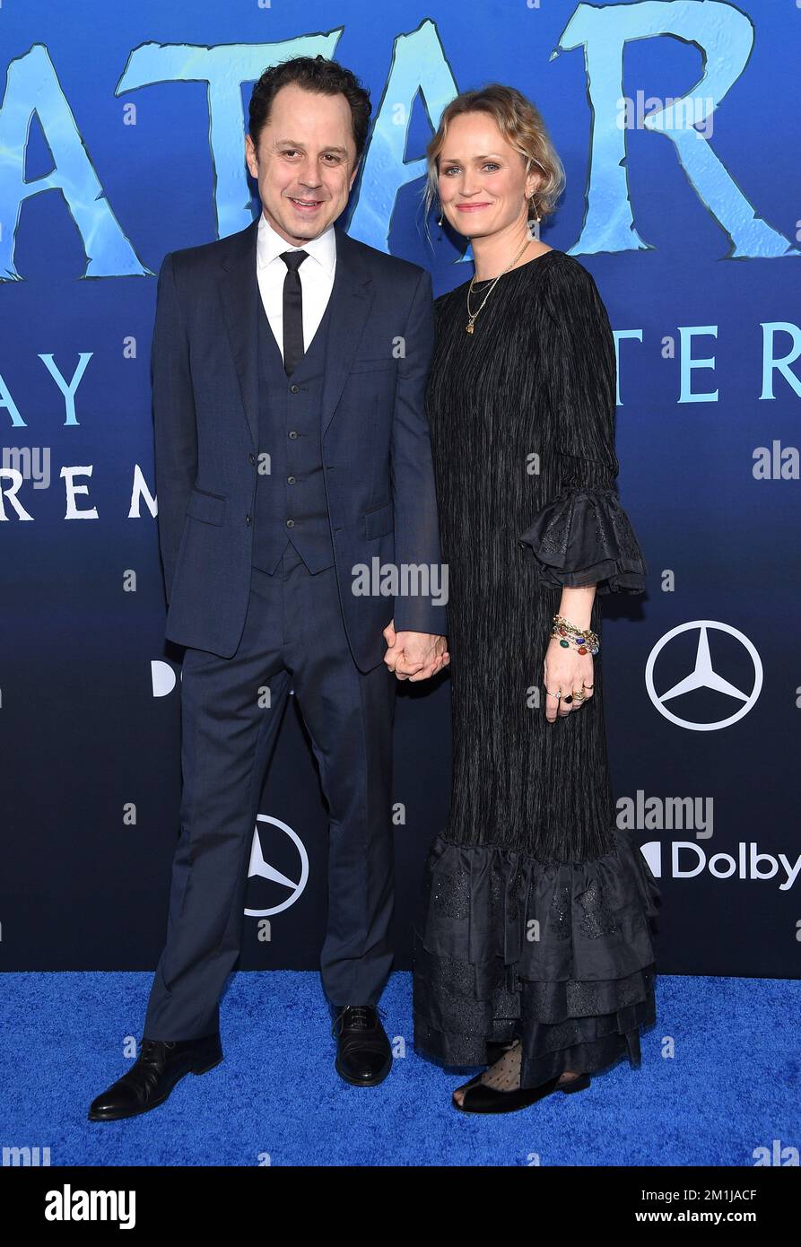 Hollywood, Californie sur 12 décembre 2022. Giovanni Ribisi et Emily Ward arrivent à la première américaine de “Avatar: The Way of Water” des studios du siècle 20th, qui s’est tenue au Dolby Theatre à Hollywood, CA sur 12 décembre 2022. © OConnor / AFF-USA.com Banque D'Images