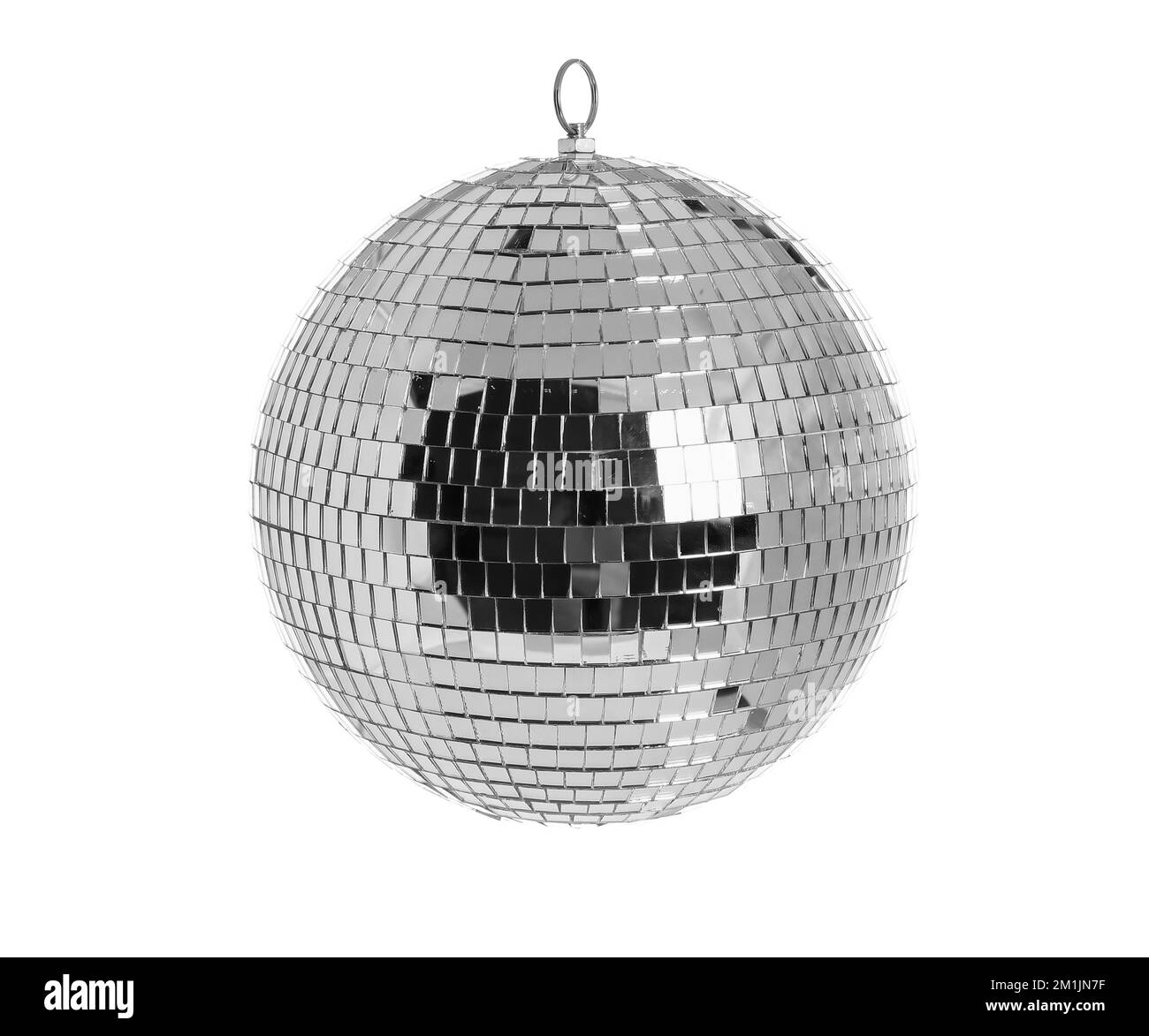 Boule disco sur fond blanc Banque D'Images