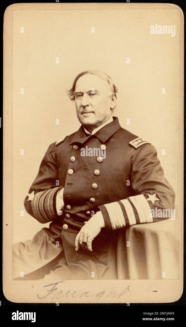 Amiral Farragut , officiers militaires, Farragut, David Glasgow, 1801-1870, Collection carte de visite Banque D'Images