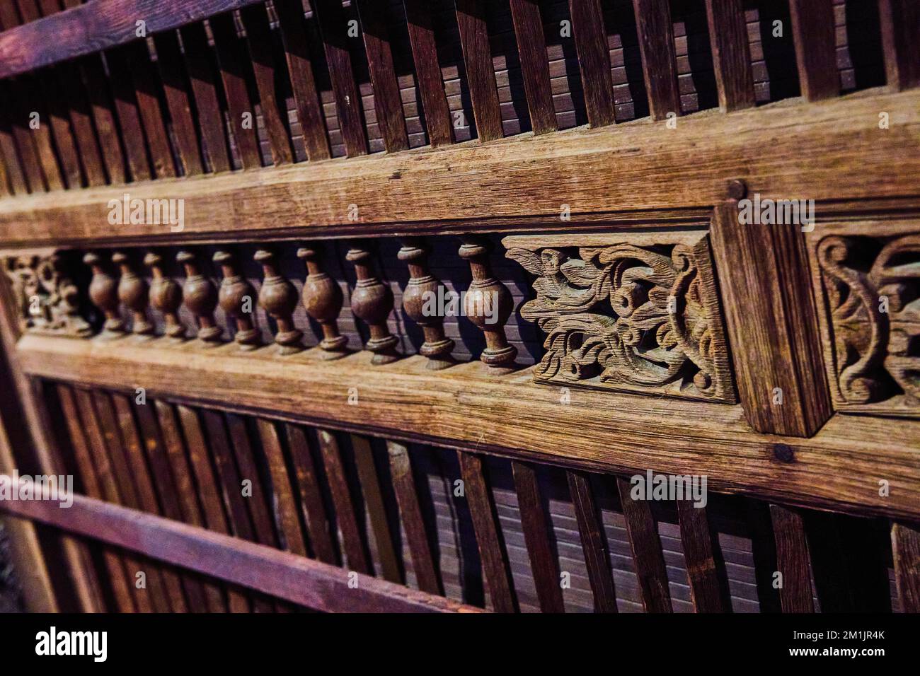 Vieux mobilier japonais en bois Banque D'Images