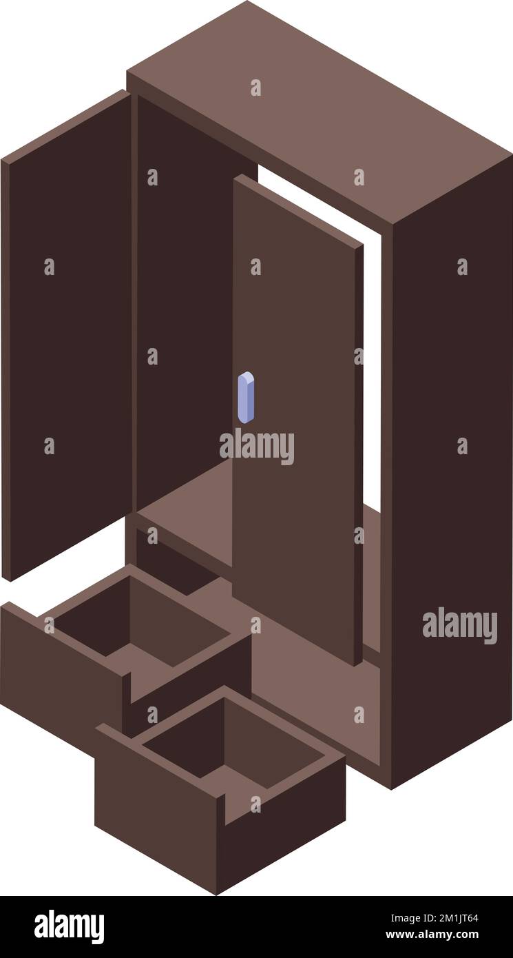 Mobilier de garde-robe Icon Isométrique vecteur. Travail du bois. Fabrication de bois Illustration de Vecteur