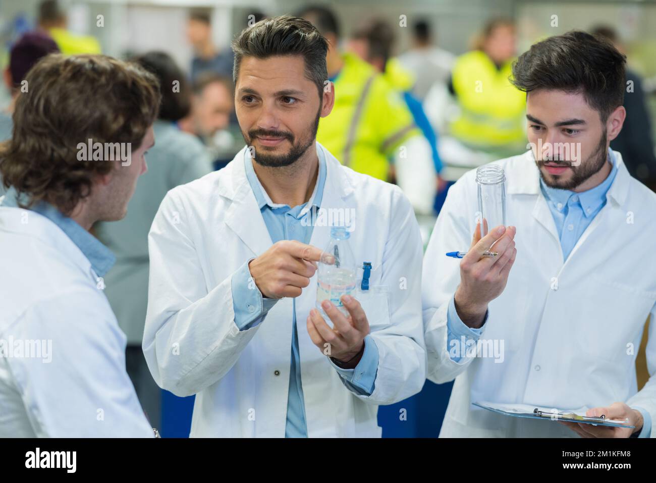 un scientifique en conférence biodégradable Banque D'Images