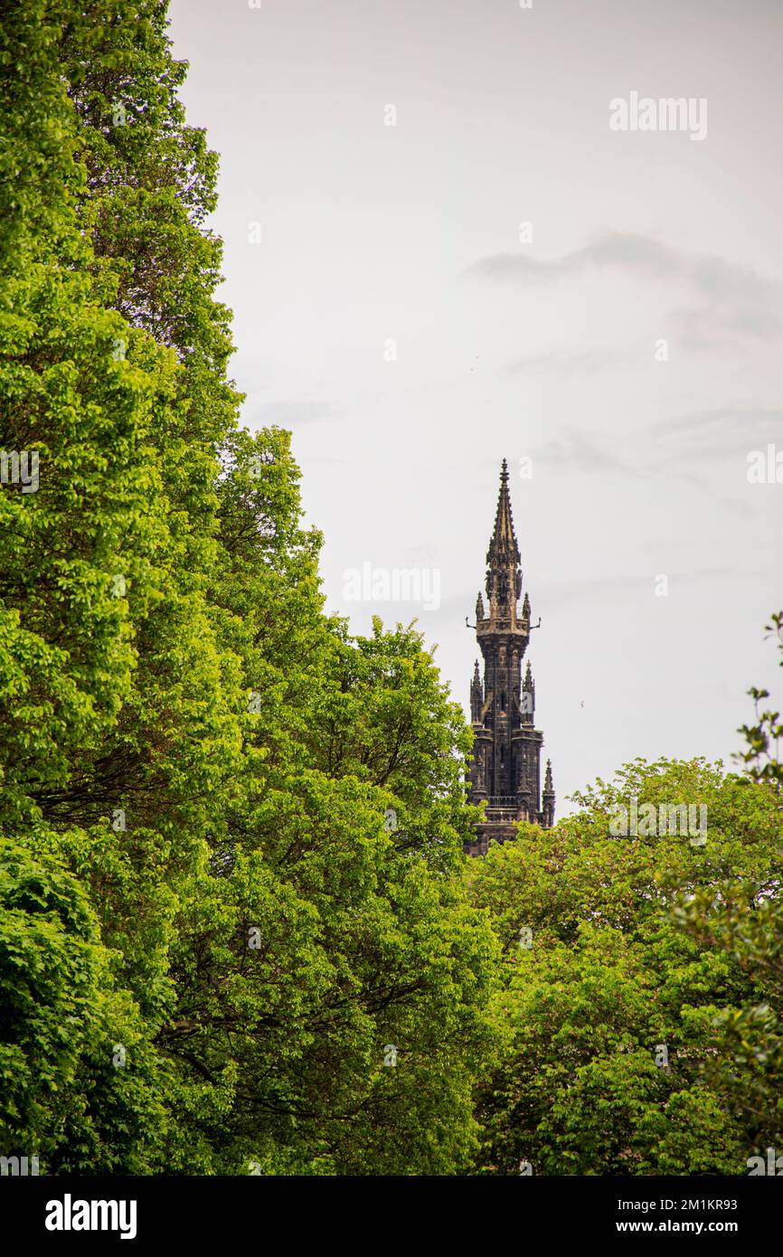 Scott Monument de Princes Street Gardens Banque D'Images