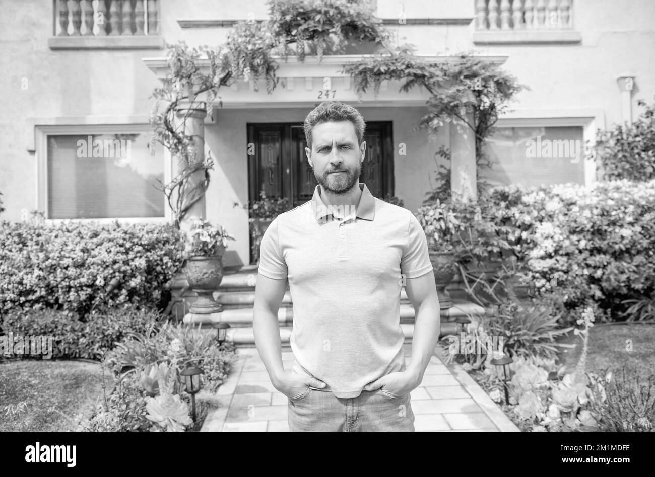 services d'assurance de biens. propriété. agent américain de règlement à la belle maison. Banque D'Images