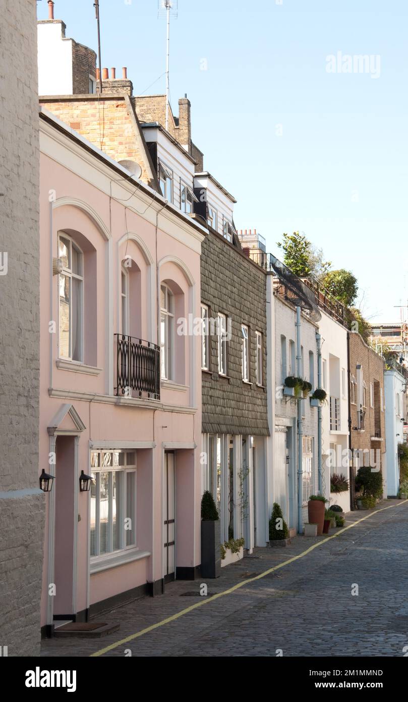 Small Mews (Montague Mews), Marylebone, Londres, Royaume-Uni Banque D'Images