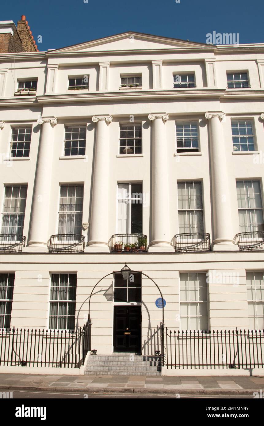 Maison dans laquelle Mustapha Reschid Pasha a vécu pendant son séjour à Londres en tant qu'ambassadeur turc, Marylebone, Londres, Royaume-Uni Banque D'Images