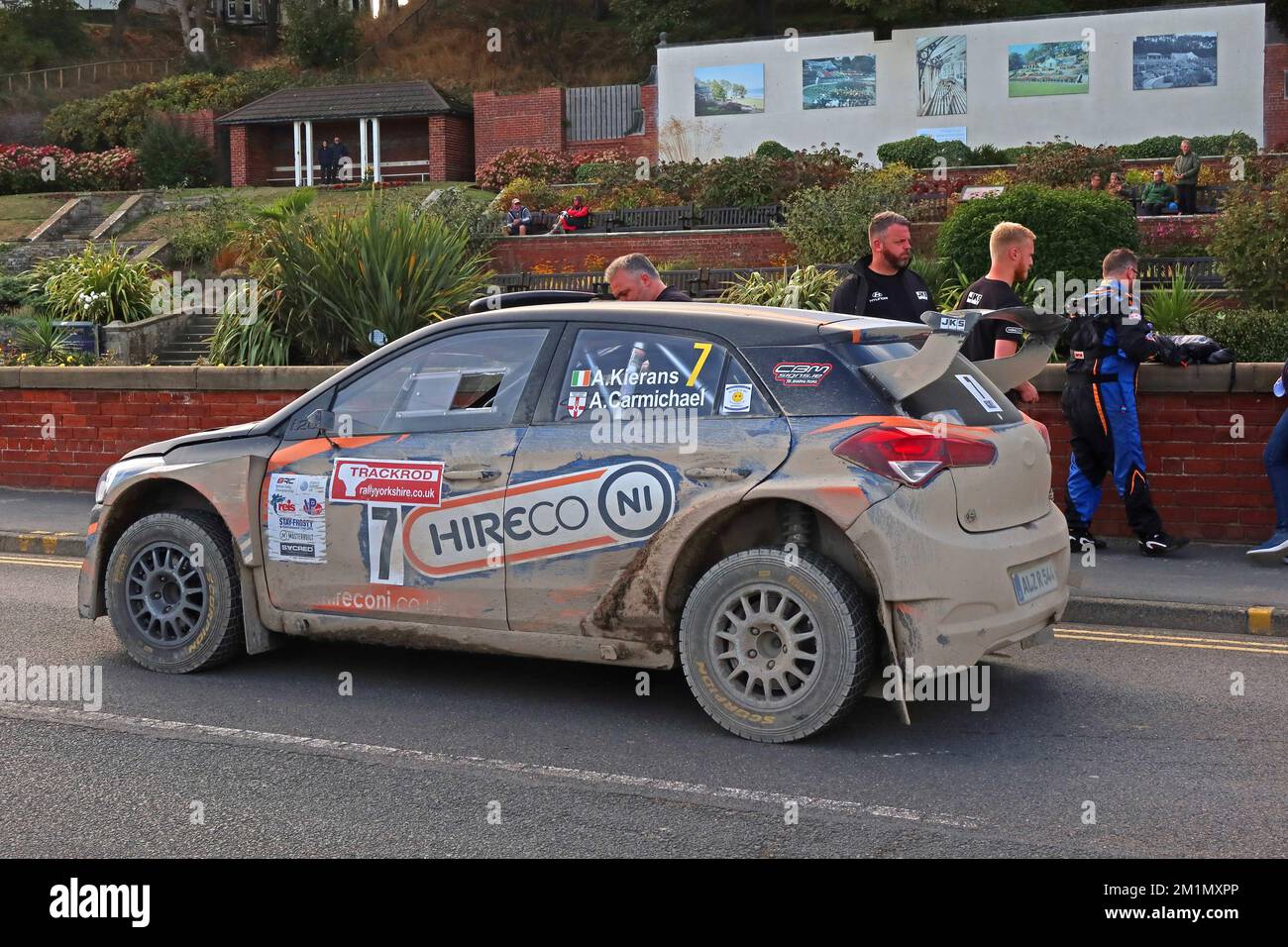 Voiture gagnante 7 ,Alan Carmichael Ballymena , Arthur Kierons Monaghan,Stage à Filey 24th septembre 2022, Yorkshire Trackrod Motor Club Rally, Angleterre, Royaume-Uni Banque D'Images