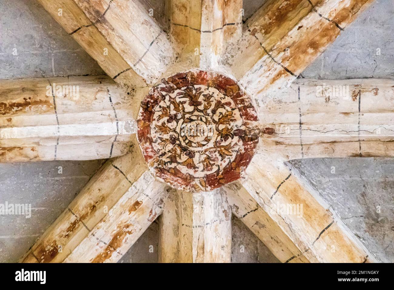 Réfectoire du monastère de Sainte Marie de Carracedo, El Bierzo, Espagne Banque D'Images