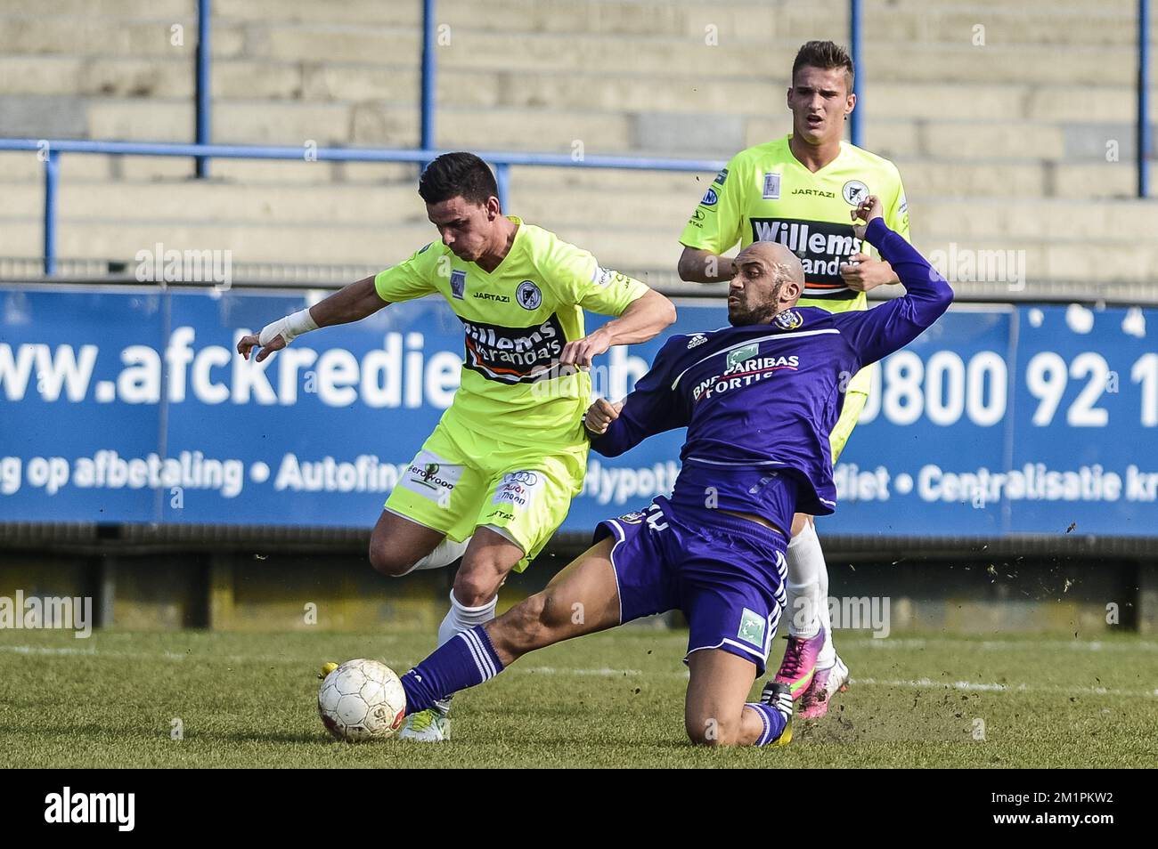 Anthony Vanden Borre d'Anderlecht en action lors d'un match entre Aalst et Anderlecht, mercredi 06 mars 2013, à Aalst. Banque D'Images