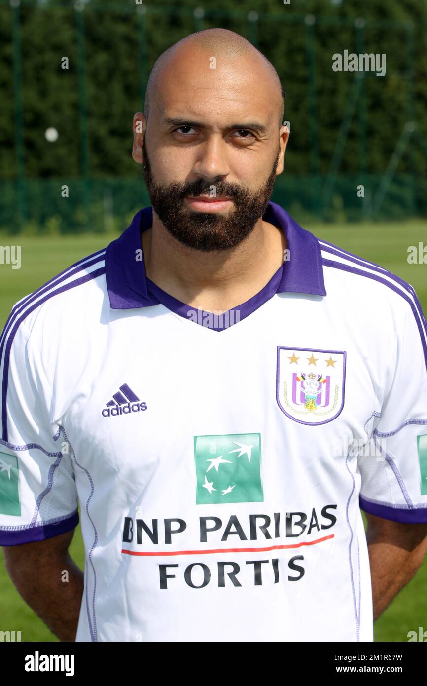 Anthony Vanden Borre d'Anderlecht photographié pendant la saison photo de l'équipe belge de football de première division RSC Anderlecht, mardi 09 juillet 2013 à Bruxelles. Banque D'Images