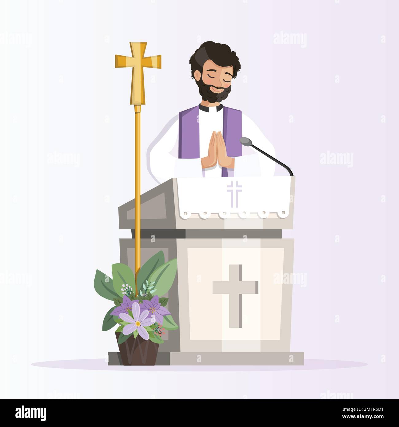 Derrière la messe Banque d'images vectorielles - Alamy