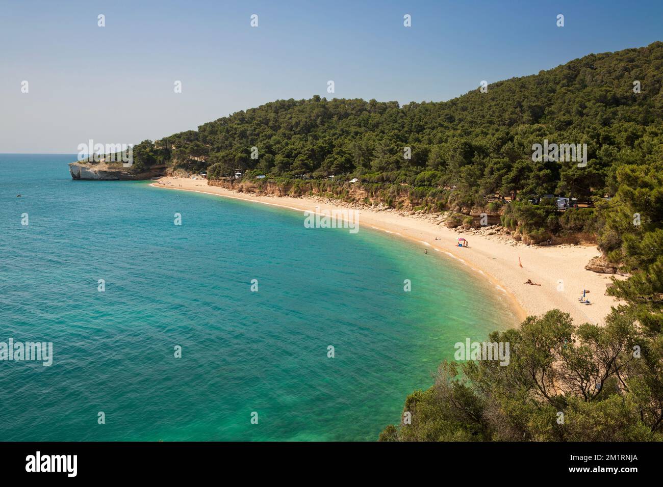 Plage de Spiaggia di Baia di Campi sur le promontoire Gargano, Pugnochiuso, province de Foggia, Puglia, Italie, Europe Banque D'Images