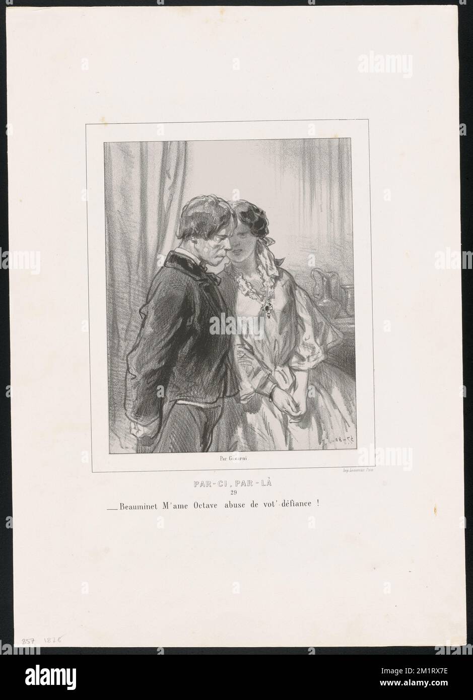 Beaumet, m'Ame Octave abus de mot de mot ! ,. Paul Gavarni (1804-1866). Lithographies et autres œuvres Banque D'Images