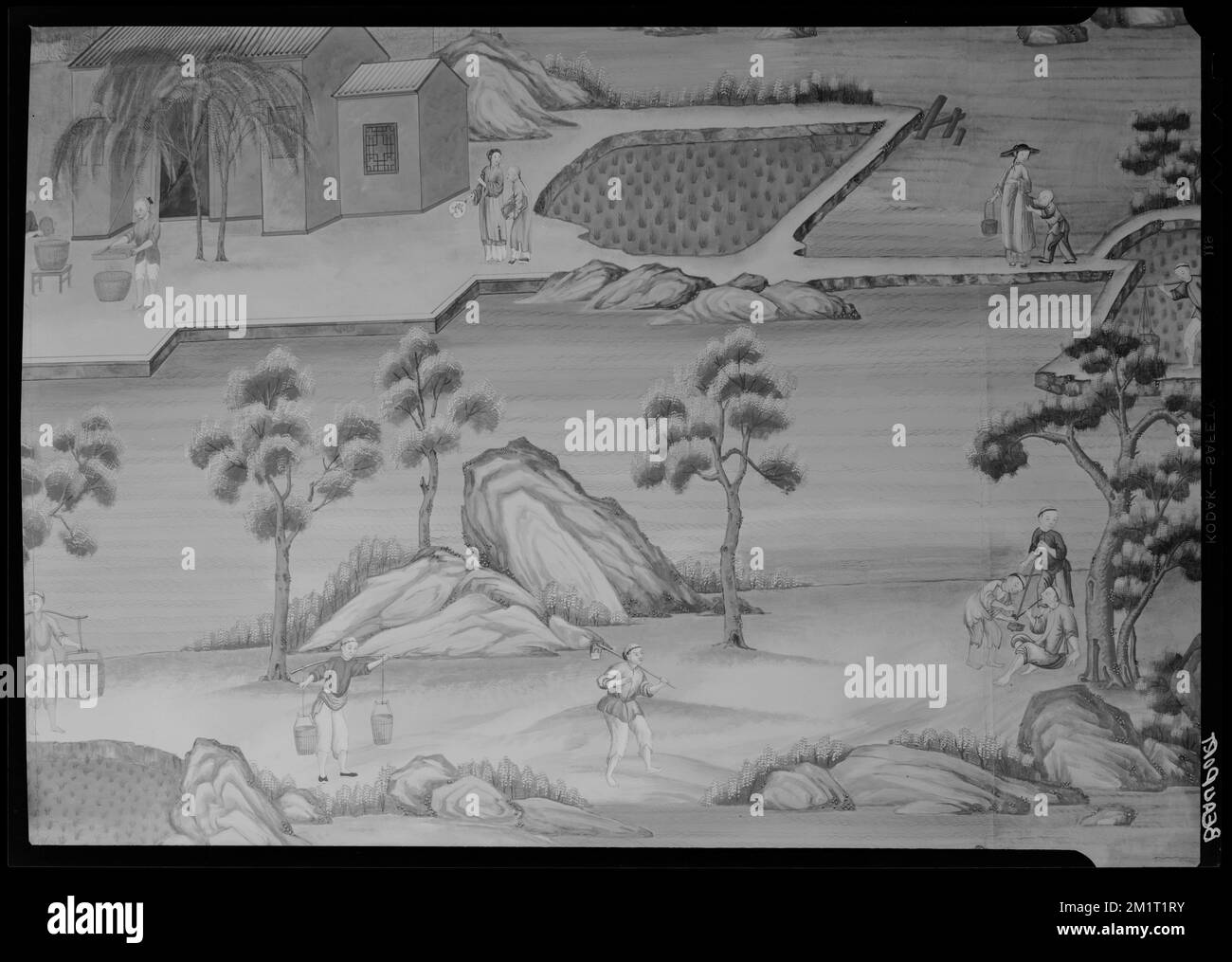 Beauport, le Hall , Fonds d'écran pittoresques. Collection de négatifs photographiques Samuel Chamberlain Banque D'Images