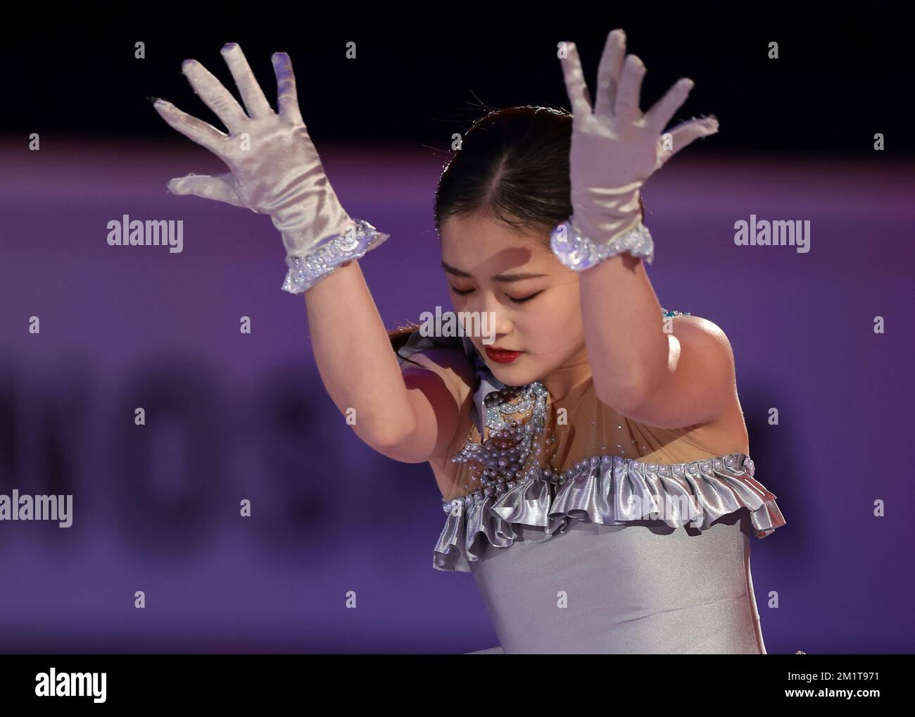 Turin, Italie, le 11th décembre 2022. Rinka Watanabe, du Japon, se produit au cours du programme d'exposition à Palavela, Turin. Date de la photo : 11th décembre 2022. Le crédit photo devrait se lire comme suit : Jonathan Moscrop/Sportimage Banque D'Images