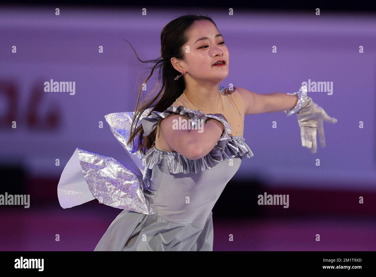 Turin, Italie, le 11th décembre 2022. Rinka Watanabe, du Japon, se produit au cours du programme d'exposition à Palavela, Turin. Date de la photo : 11th décembre 2022. Le crédit photo devrait se lire comme suit : Jonathan Moscrop/Sportimage Banque D'Images