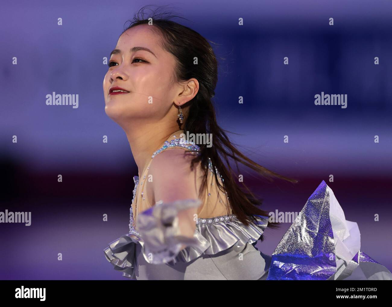 Turin, Italie, le 11th décembre 2022. Rinka Watanabe, du Japon, se produit au cours du programme d'exposition à Palavela, Turin. Date de la photo : 11th décembre 2022. Le crédit photo devrait se lire comme suit : Jonathan Moscrop/Sportimage Banque D'Images