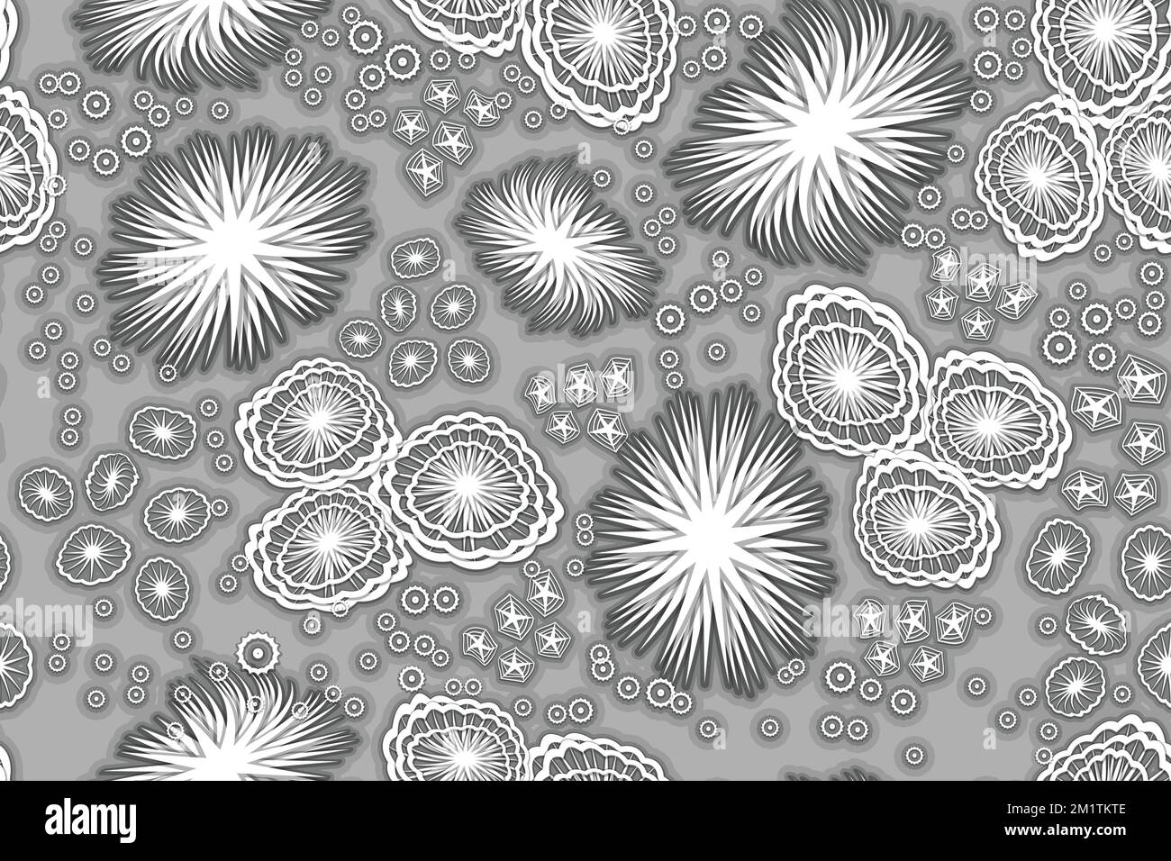 Microbes, virus et organismes unicellulaires sous le modèle vectoriel du microscope Illustration de Vecteur