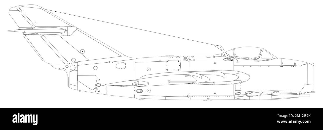 Mikoyan-Gurevich MIG-15 (Fagot) Banque D'Images