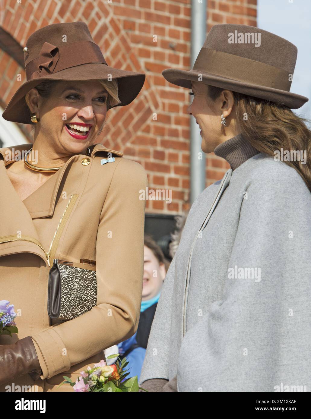 18-3-2015 COPENHAGUE - le roi Willem-Alexander et la reine Maxima des pays-Bas et le prince héritier Frederik et la princesse couronne Mary du Danemark visitent l'île de Samso où ils sont officiellement accueillis par le maire Marcel Meijer Danemark, le 18 mars 2015. Le Roi et la Reine des pays-Bas sont au Danemark pour une visite d'État de deux jours. COPYRIGHT ROBIN UTRECHT Banque D'Images