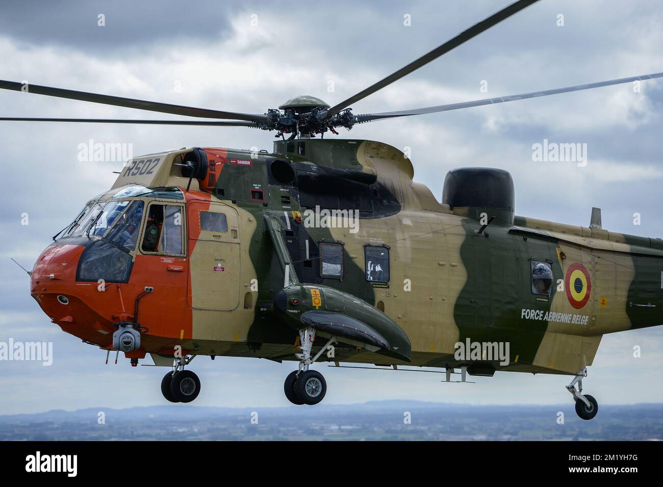 L'illustration montre un hélicoptère RS02 de westland Sea King, au cours d'une vue aérienne de l'Armée de l'Air belge qui a marqué le jour de la Journée nationale belge, le mardi 21 juillet 2015, à Bruxelles. Banque D'Images