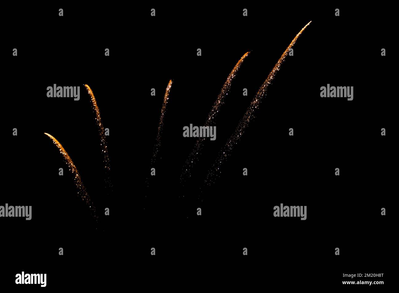 Feux d'artifice, feux d'or Banque D'Images