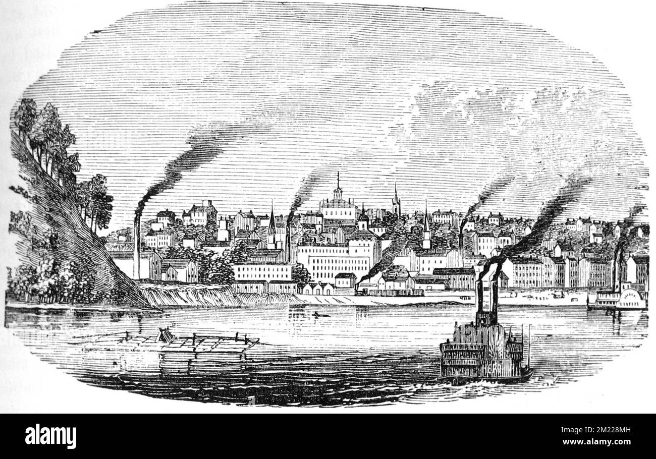 Burlington en 1865. Banque D'Images